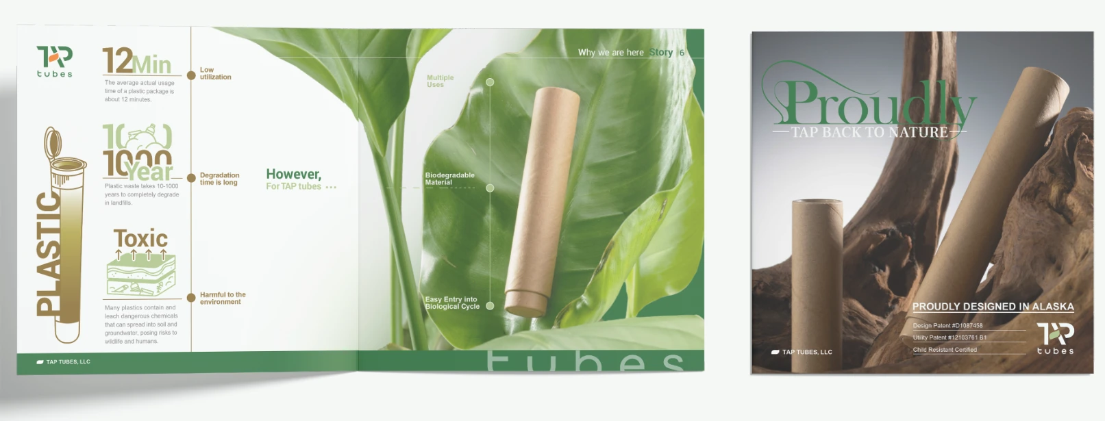 TAP tubes brochure and printed product communication